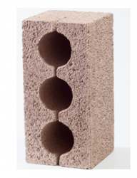 Блок стеновой керамзитобетонный 390х190х190 3‐х пустотный