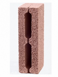 Блок стеновой керамзитовый полублок 390х190х120