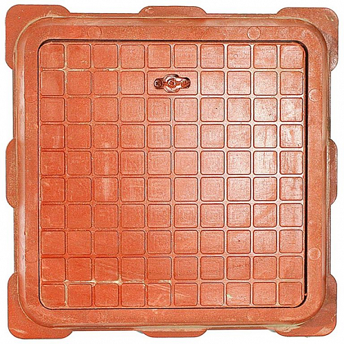 Люк полимерно-песчанный малый квадратный 470/470/55мм