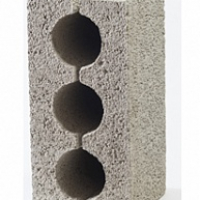 Блок стеновой отсев щебня 390х190х190 3‐х пустотный